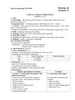 leson plan class 4 week 19