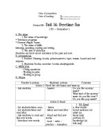 lesson plan english 7 school year 2008 2009 date of preparation date of teaching 7a 7b period 88 unit 14 freetime fun b3 – remember a the airms 1 the airms of knowledge televison programs pre