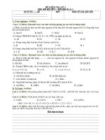 ®ò thi chän ®éi tuyón ®ò kióm tra sè 1 m«n ho¸ häc líp 8 – thêi gian 45 phót hä vµ tªn líp §ióm nhën xðt cña gi¸o viªn a tr¾c nghiöm 4 ®ióm c©u 1 2 ®ióm khoanh trßn vµo ch÷ c¸i ®çu ph­¬ng ¸n em ch