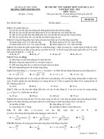 Đề thi thử tốt nghiệp THPT năm 2021 môn vật lí có đáp án   trường THPT hàn thuyên (lần 2)