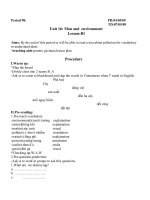 period 98 pd period 98 pd 040509 td 070509 unit 16 man and environment lesson b1 aims by the end of this period ss will be able to read a text about pollution for vocabulary to understand ideas t