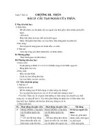 tuaàn 7 tieát 14 chöông iii tuaàn 7 tieát 14 chöông iii thaân baøi 13 caáu taïo ngoaøi cuûa thaân i muïc tieâu baøi hoïc 1 kieán thöùc hs naém ñöôïc caùc boä phaän caáu taïo ngoaøi cuûa thaân goàm t