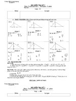 bµi kióm tra sè 1 ngµy th¸ng n¨m 2009 bµi kióm tra sè 1 m«n to¸nh×nh häc thêi gian 45 phót hä tªn líp 9c a tr¾c nghiöm 3® chän mét kõt qu¶ ®óng trong mçi c©u sau h×nh 1 sè ®o ah a 3 b 6 c 12 d