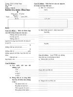 tr­êng t tr­êng t h c s h¶i nam hä vµ tªn líp ch÷ ký phhs kióm tra m«n ho¸ häc 8 thêi gian 45 phót bµi sè ngµy th¸ng n¨m 200 §ò lî c©u 12 ®ióm §iòn tõ thých hîp vµo chç trèng trong c¸c c©u sau nh÷ng