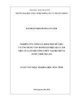 Nghiên cứu công cụ khai phá dữ liệu và ứng dụng vào đánh giá hiệu quả làm việc của cán bộ công chức tại bộ nội vụ nước CHDCND lào 