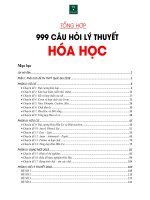 999 câu hỏi lý thuyết hóa học ôn thi THPT quốc gia 2021