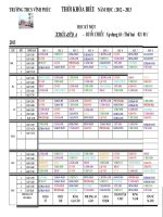 Thời khóa biểu chính khóa HK II-12-13
