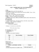 Lesson plan 5 - week 5-6-7