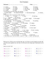test 15 minutes test 15 minutes full name class 1 a plays b mixes c fishes d passes 2 a depended b wanted c showed d decided 3 a varied b seeked c discovered d acquired 4 a drops b notes c cooks d sta