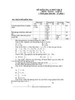 phßng gi¸o dôc huyön ©n thi ®ò kióm tra 15 phót hk ii m«n to¸n líp 8 thêi gian lµm bµi 15 phót ma trën ®ò kióm tra nhën biõt th«ng hióu vën dông tæng tn tl tn tl tn tl liªn hö gi÷a thø tù vµ phðp