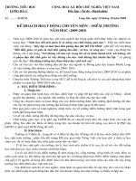 tröôøng tieåu hoïc tröôøng tieåu hoïc coäng hoaø xaõ hoäi chuû nghóa vieät nam long haø c ñoäc laäp –töï do –haïnh phuùc soá khcm long haø ngaøy 12 thaùng 10 naêm 2009 keá hoaïch hoaït ñoäng chuyeân
