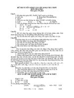 §ò thi tuyón sinh vµo líp 10 ®¹i trµ thpt m«n ho¸ häc thêi gian 150 phót c©u i 1 §ó ph©n biöt gi÷a hcl naoh nacl ng­ßi ta chø dïng a quú tým b dung dþch phenolphtalein c ag2o d h2o 2 chêt nµo sau ®©