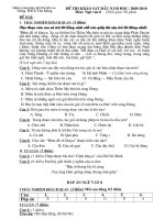 tr­êng thcs yªn §ång phßng gi¸o giôc huyön yªn l¹c tr­êng thcs yªn §ång ®ò thi kh¶o s¸t ®çu n¨m häc 2009 2010 m«n ng÷ v¨n 8 thêi gian 90 phót §ò bµi i tr¾c nghiöm kh¸ch quan 3 ®ióm §äc ®o¹n v¨n sa