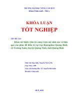 KHÓA LUẬN TỐT NGHIỆP  TÊN ĐỀ TÀI:  Khảo sát bệnh viêm tử cung ở lợn nái sinh sản và hiệu quả của phác đồ điều trị tại trại Buntaphan Quảng Bình, xã Trường Xuân, huyện Quảng Ninh, tỉnh Quảng Bình
