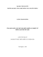 Ứng dụng hệ luật mờ cho điều khiển lò nhiệt từ phân cụm trừ dữ liệu 