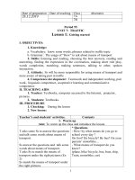 Giáo án Tiếng anh 7 Kỳ II chuẩn theo công văn 5512