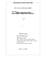ph©n lo¹i bµi to¸n viõt ph­¬ng tr×nh mæt ph¼ng së gi¸o dôc ®µo t¹o hµ néi ®ò tµi s¸ng kiõn kinh nghiöm tªn ®ò tµi “ ph©n lo¹i bµi to¸n viõt ph­¬ng tr×nh mæt ph¼ng ” s¬ yõu lý lþch hä vµ tªn hoµn