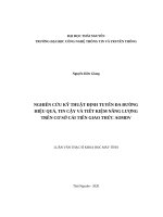 Nghiên cứu kỹ thuật định tuyến đa đường hiệu quả, tin cậy và tiết kiệm năng lượng trên cơ sở cải tiến giao thức AOMDV 