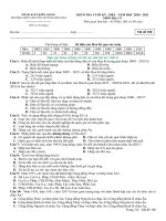 Đề kiểm tra học kì 1 môn Địa lớp 11 năm 2020 - 2021 THPT chuyên Huỳnh Mẫn Đạt chi tiết - Mã đề 188 | Lớp 11, Địa lý - Ôn Luyện