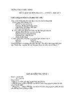 §ò vµ ®¸p ¸n m«n ®þa lý 8 tr­êng thcs thiöu d­¬ng §ò vµ ®¸p ¸n m«n ®þa lý 8 – 15 phót häc kú i i §ò vµ ®¸p ¸n kióm tra 15 phót k×1 1®ò c©u 1 2® khoanh trßn vµo ®çu ý mµ em cho lµ ®óng nhêt a c¸c
