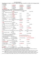 on thi dai hoc 52 on thi dai hoc 52 chọn phương án a hoặc b c d với từ có trọng âm chính nhấn vào âm tiết có vị trí khác với vị trí trọng âm chính ở 3 từ còn lại 1 a prediction b judgment c intel