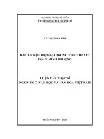 Dấu ấn hậu hiện đại trong tiểu thuyết đoàn minh phượng 