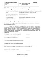 vinh phuc secondary school vinh phuc secondary school full name class the 15 minute test of english marks i match the question in column a to its response in column b a 1 what do you know about the s