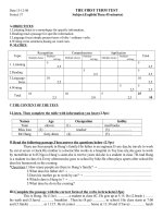 THE FIRST TERM TESTENGLISH 6 JAP