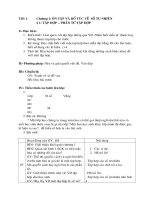 tieát 1 tieát 1 chöông 1 oân taäp vaø boå tuùc veà soá töï nhieân § 1 taäp hôïp – phaàn töù taäp hôïp i muïc tieâu 1 kieán thöùc laøm quen vôùi taäp hôïp thoâng qua vd nhaän bieát maãu töù thuoäc hay