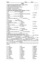 test 45 minutes name class date t f test i listen to the tape and write true or false 2ms 1 there were 43 absences due to fly 2 the stomachache had 37 days’ absence 3 toothache came next with 1