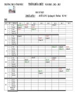 Thời khóa biểu HK II- Trái buổi-12-13