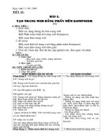 tiõt 4 ngµy soạn 5 09 2009 tiõt 15 bµi 5 t¹o trang web b»ng phçn mòm kompozer t1 i môc tiªu 1 kiõn thøc biết c¸c d¹ng th«ng tin trªn trang web biết phçn mòm thiõt kõ trang web kompozer biết so¹n