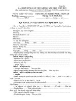 MẪU 4 (HỢP ĐỒNG LÀM VIỆC KHÔNG XÁC ĐỊNH THỜI HẠN) - Tổ văn phòng - Lê Thị Dung - E-Learning, Website trường THCS Suối Ngô, Tân Châu, Tây Ninh