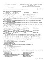 Đề kiểm tra học kì 1 môn Địa lớp 10 năm 2020 - 2021 THPT chuyên Huỳnh Mẫn Đạt chi tiết - Mã đề 536 | Lớp 10, Địa lý - Ôn Luyện