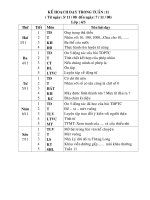 an toaøn giao thoâng keá hoaïch daïy trong tuaàn 11 töø ngaøy 3 11 08 ñeán ngaøy 7 11 08 lôùp 43 thöù tieát moân teân baøi daïy hai 311 1 2 3 4 tñ t kh ññ oâng traïng thaû dieàu nhaân vôùi