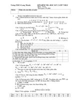 i tr­êng thcs long thµnh §ò kióm tra häc kú 2 líp 7 häc m«n to¸n thêi gian 90 phót §ióm nhën xðt cña thçy c« gi¸o i tr¾c nghiöm kh¸ch quan c©u 1 §ióm kióm tra to¸n cña 10 häc sinh líp 7 ®uîc chän ngéu