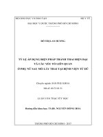 Tỷ lệ áp dụng biện pháp tránh thai hiện đại và các yếu tố liên quan ở phụ nữ sau mổ lấy thai tại bệnh viện từ dũ 