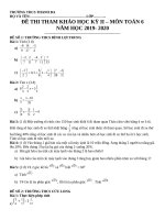 Đề cương ôn tập học kì 2 môn Toán lớp 6 năm 2019-2020 - Trường THCS Thanh Đa