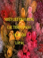 kióm tra bµi cò nhiöt liöt chµo mõng c¸c thçy c« gi¸o vò dù giê líp 8a1 kióm tra bµi cò bióu diôn c¸c lùc t¸c dông lªn mét vët ë trong lßng chêt láng thõ nµo lµ lùc ®èy acsimet c«ng thøc týnh l