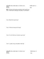 §ò kióm tra sinh häc 12 n©ng cao thêi gian 15 phót §ò kióm tra sinh häc 12 n©ng cao thêi gian 15 phót hä tªn líp §ò 1 viõt c©u tr¶ lêi ng¾n gän nhêt cho mçi c©u hái sau c©u 1 ph¸t bióu néi dung quy lu