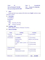 week minh hung a primary school let’s go 1a week 01 date up planning17 08 2008 date up teaching 1820 08 2008 class 2 period 0102 unit prepare for beginning academic year i aims by the end of the