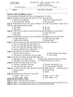 i tr­êng thcs quúnh hång §ò kióm tra 1 tiõt n¨m häc 2009 – 2010 môn tin học 6 thời gian làm bài 45 phút họ tên học sinh lớp 6 §ióm lêi thçy c« phª phçn i tr¾c nghiöm 5 đióm chọn phương án đúng nhất
