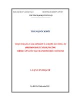(Luận văn thạc sĩ file word) Thực trạng và giải pháp của hợp tác công  tư (PPP) trong đầu tư xây dựng công trình cấp nước tại thành phố Hồ Chí Minh