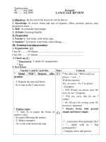 së gd §t tuyªn quang english 9 §«ng thä i secondary school teaching date 9c aug 2009 9d aug 2009 period 01 language review i objectives by the end of the lesson ss will be able to 1 knowledge ss rev