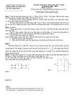 së gi¸o dôc vµ ®µo t¹o së gi¸o dôc vµ ®µo t¹o §ò thi chän häc sinh giái líp 11 thpt tr­êng thpt yªn thµnh 3 n¨m häc 2008 2009 m«n vët lý thêi gian lµm bµi 120 phót kh«ng kó thêi gian giao ®ò §ò th