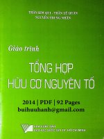 Giáo trình tổng hợp hữu cơ nguyên tố (NXB đại học quốc gia 2014)   trần kim qui, 92 trang