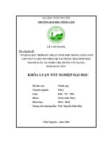 Áp dụng quy trình kỹ thuật tổng hợp trong chăn nuôi lợn nái và lợn con theo mẹ tại trang trại sinh thái thanh xuân xã nghĩa trụ huyện văn giang tỉnh hưng yên 