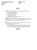 c ó ba l ọ trường thcs phong an kiểm tra viết họ và tên môn lớp đề bài câu 1 đối với mỗi phản ứng sau hãy dẫn ra hai phương trình hoá học cụ thể a oxi hoá một kim loại bằng oxi b oxi hoá một phi kim