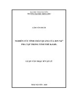 Nghiên cứu tính chất quang của ion nd3+ pha tạp trong tinh thể k2gdf5 