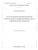 Các yếu tố ảnh hưởng đến thời gian nhập viện và kết cục lâm sàng của bệnh nhân nhồi máu não cấp tại bệnh viện đa khoa tỉnh đắk lắk 